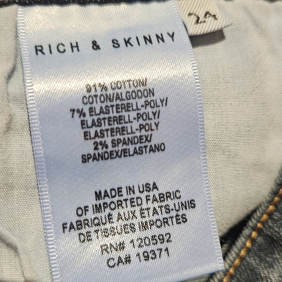 Rich & Skinny Ankle Peg in Reggie Low-rise Blue Jeans size24 - Picture 6 of 7